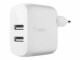 Image 3 BELKIN DUAL USB-A CHARGER CAR 24W WHITE
