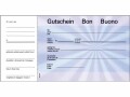 Favorit quer 25 Blatt, Blau, Formular Typ: Gutschein, Medienformat