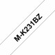 Brother Beschriftungsband M-K231 Schwarz auf Weiss, Länge: 8 m