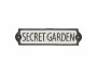 Esschert Design Wanddekoration Secret Garden 21.2 cm, Schwarz/Weiss