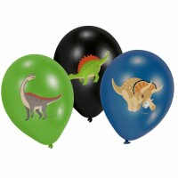 NEUTRAL Ballon Dinosaurier 27.5cm 9903988 6 Stück, Kein