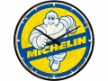 Nostalgic Art Wanduhr Michelin Ø 31 cm, Blau/Gelb, Form: Rund