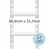 HERMA     HERMA Etiketten 1-bah. 88,90×35,7mm 8161 weiss, endlos 2000