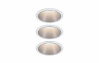 Paulmann Einbauspot Cole Coin 3-Stepdim Set, 18W,2700K,Weiss/Silber