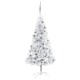 vidaXL Künstlicher Weihnachtsbaum Beleuchtung & Kugeln Silber 150 cm