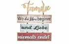 G. Wurm Schild Familie 33 x 36 cm, Holz, Motiv