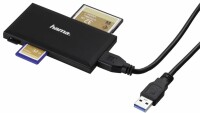 Hama USB-3.0-Multi-Kartenleser 181018 SD/microSD/CF/MS, Schwarz