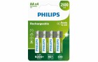 Philips Akku Akku Rechargeable AA 4 Stück, Spannung: 1.2