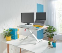 Leitz Schreibtisch-Aufsatz Cosy 6532-00-85 grau 420x72x800mm