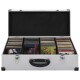 vidaXL CD-Koffer für 80 CDs Aluminium ABS Silbern