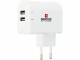 SKROSS USB-Wandladegerät Euro, 2 x USB-A, 17 W, Weiss