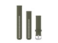 GARMIN Schnellwechsel-Armband 20 mm, Silikon, Farbe: Grün, Silber