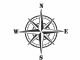 Creativ Company Schablone A4 Kompass, 1 Stück, Breite: 21 cm