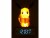 Bild 2 Teknofun Wecker Evoli mit LED-Lampe, Detailfarbe: Gelb, Braun