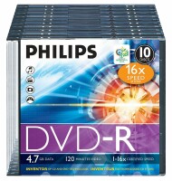 Philips DVD-R DM4S6S10F/00 10er Slim Case, Kein Rückgaberecht