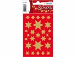 Herma Stickers Weihnachtssticker Sterne 3 Blatt, 81 Sticker, Gold