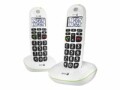 Doro Schnurlostelefon PhoneEasy 110 Duo Weiss, Touchscreen