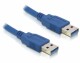 DeLock USB3.0 Spezialkabel, A - A, 5m, Blau