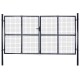 vidaXL Mesh-Gartentor Verzinkter Stahl 289 x 175 cm Grau