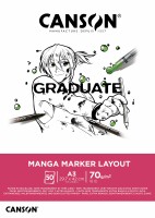 CANSON Graduate Manga Marker A3 31250P025 50 Blatt, weiss
