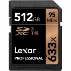 Lexar Professional 512 GB SDHC/XC 633x R:95MB/s W:45MB/s