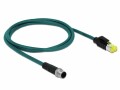 DeLock Patchkabel M12-RJ45 SF/UTP, 1 m, 4 Pin D-kodiert