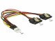 DeLock Flopppy 4Pin zu 2x SATA Stromkabel