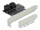 DeLock 4 Port SATA PCI Express x1 Karte - Low