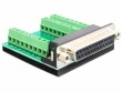 DeLock Adapter DB25 - Terminalblock cm, Datenanschluss Seite