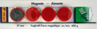 BÜROLINE Magnet 37 mm 392631 rot 4 Stück, Kein