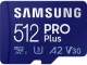 Samsung SDXC-Karte PRO PLUS 512 GB, Speicherkartentyp: microSDXC