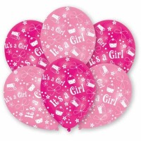 NEUTRAL Ballons It's a girl 6 Stk. INT995696 pink