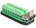 DeLock Adapter HDMI f 22 Pin Terminalblock, Kabeltyp: Adapter