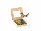 Anjel Trockenblumen mit Kartonbox und Ring Gelb/Blau