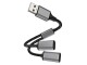 4smarts USB 2.0-Y-Kabel textil USB A - 2x USB
