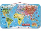 Janod Magnet-Puzzle Weltkarte: Le Monde 92-teilig -FR-, Motiv
