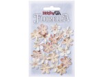 HobbyFun Mini-Utensilien Blüten aus Maulbeerpapier, Detailfarbe