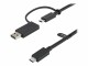 STARTECH USB-C CABLE WITH USB-A ADAPTER . NMS NS CABL
