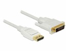 DeLock Kabel DisplayPort - DVI-D, 2 m, Kabeltyp: Anschlusskabel