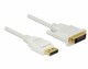 DeLock DisplayPort - DVI-D Kabel, 2m, weiss