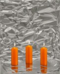 Zylinderkerze Ø40 - orange