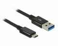 DeLock Delock USB3.1 Kabel 1m, schwarz, A-Stecker