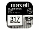 Maxell Europe LTD. Knopfzelle SR516SW 10 Stück, Batterietyp: Knopfzelle