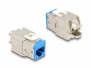 DeLock Keystone-Modul RJ45 zu LSA Cat.6A Blau, 10 Stück