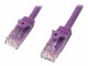 StarTech.com - 2m CAT6 Ethernet Cable, 10 Gigabit Snagless RJ45 650MHz 100W PoE Patch Cord, CAT 6 10GbE UTP Network Cable w/Strain Relief, Purple, Fluke Tested/Wiring is UL Certified/TIA - Category 6 - 24AWG (N6PATC2MPL)