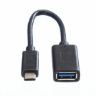VALUE USB 3.2 Gen 1 Kabel - USB Typ C - A - ST/BU - OTG - schwarz - 0,15 m