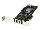 StarTech.com - 4 Port PCI Express USB 3.0 Card w/ 2 Dedicated Channels - UASP