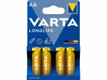 Varta Batterie Longlife AA 4 Stück, Batterietyp: AA