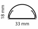 Multibrackets Kabelbrücke 1.1 m x 33 mm Grau, Detailfarbe