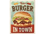 Nostalgic Art Schild Best Burger in Town 30 x 40